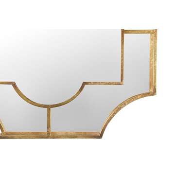Creative Co-Op Art Deco Metal Framed Wall Mirror, Gold