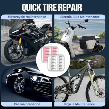 PUSKIU Tire Repair Rubber Nail Kit for Car and Motorcycle