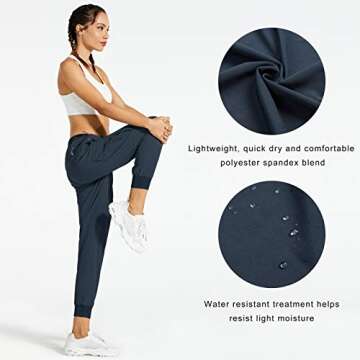 Libin Women's Cargo Joggers Lightweight Quick Dry Hiking Pants Athletic Lounge Casual Outdoor, Navy M