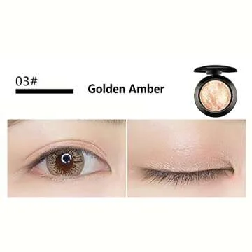 Mallofusa Baked Eye Shadow Palette with 15 Metallic Shades