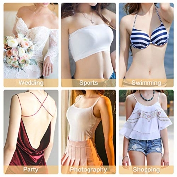 Goldfarm 5 Pairs Nipple Breast Covers,Breast Pasties Disposable Beige Adhesive Bras