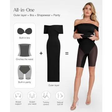 Popilush Elegance Shapewear Dress for Weddings & Events