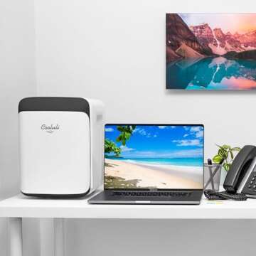 Cooluli 10L Mini Fridge for Bedroom - Car, Office Desk & College Dorm Room - 12V Portable Cooler & W...