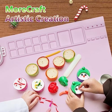 Silicone Painting Mat with Detachable Cup - 20"x16"