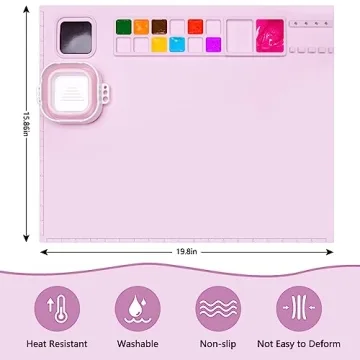 Silicone Painting Mat with Detachable Cup - 20"x16"