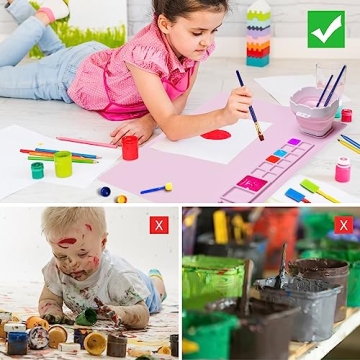 Silicone Painting Mat with Detachable Cup - 20"x16"