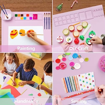 Silicone Painting Mat with Detachable Cup - 20"x16"