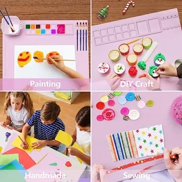 Silicone Painting Mat with Detachable Cup - 20"x16"