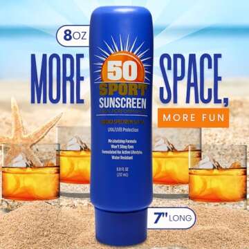 Hidden SPF50 Sunscreen Lotion Flasks 2 Pack by Smuggle Your Booze - 5 Tamper-Proof Seals | Discreet Plastic Flask for Liquor Disguise for Cruises, Travel, Concerts, Festivals | 10 oz Each |