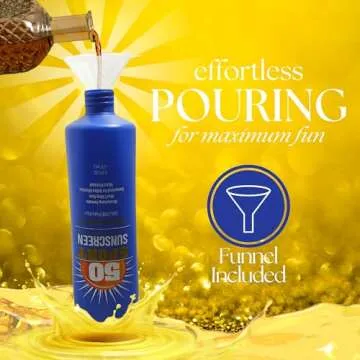 Hidden SPF50 Sunscreen Lotion Flasks 2 Pack by Smuggle Your Booze - 5 Tamper-Proof Seals | Discreet Plastic Flask for Liquor Disguise for Cruises, Travel, Concerts, Festivals | 10 oz Each |