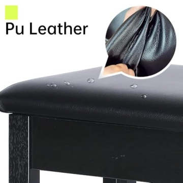 Sanpuli Solid Wood Single Piano Stool/Piano Bench with Storage