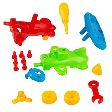 Take Apart Toys Set - Airplane, Train, Racing Car - STEM Learning Construction Tools for Kids 3-6+