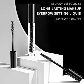 DAGEDA Clear Eyebrow Setting Gel, 2 Pack Brow Fix Gel, Waterproof And Sweat-Proof Eyebrow Repair Liq...