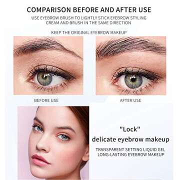 DAGEDA Clear Eyebrow Setting Gel, 2 Pack Brow Fix Gel, Waterproof And Sweat-Proof Eyebrow Repair Liquid Brows Styling Beauty Salon Home Use Makeup, 1.81oz