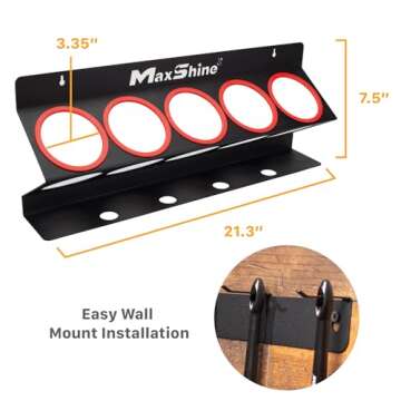 Maxshine Universal Detailing Spray Bottle Holder - Mobile Detailing & Car Garage Organizer, Holds 5 ...