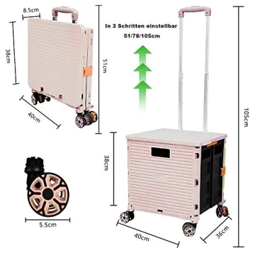 Foldable Utility Cart Portable Handcart for Easy Travel