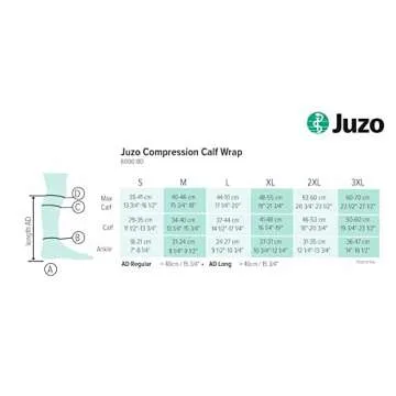 Juzo Reversible Versatile Support 30-60mmHg Calf Compression Wrap, Beige, M Max Long