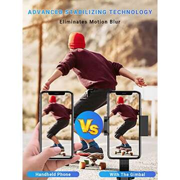 APEXEL Gimbal Stabilizer - Portable Selfie Stick Tripod