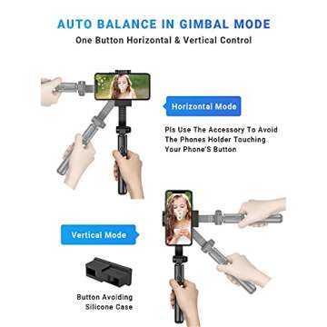APEXEL Gimbal Stabilizer - Portable Selfie Stick Tripod