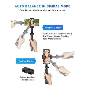APEXEL Gimbal Stabilizer - Portable Selfie Stick Tripod