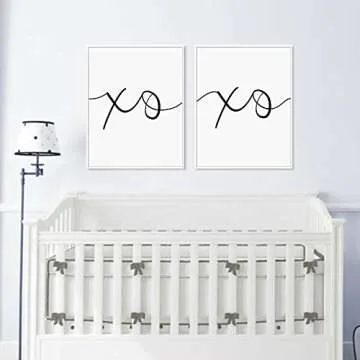 Hugs and Kisses Wall Art Set - Unframed Prints for Home