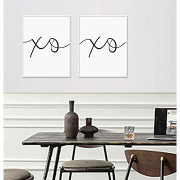 Hugs and Kisses Wall Art Set - Unframed Prints for Home