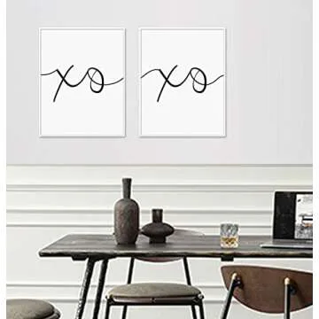 Hugs and Kisses Wall Art Set - Unframed Prints for Home