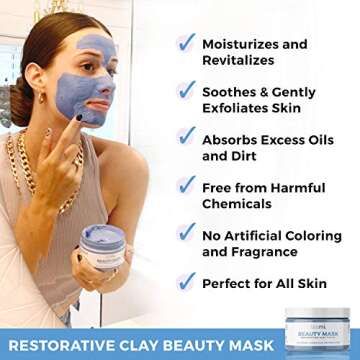 Teami Beauty Facial Mask - Anti Acne & Blackhead Remover for Glowing Skin