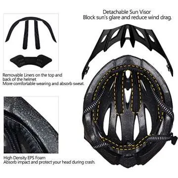 ILM Adult Men & Women Bike Bicycle Helmet, Lightweight Child Youth Mountain Road Cycling Helmets with Dial Fit Adjustment Model B2-21 (Carbon, L/XL)