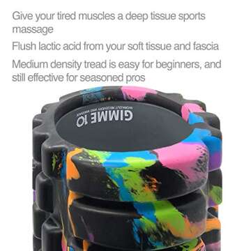 Gimme 10 Premium Foam Roller – Compact High-Density Foam Roller for Deep Tissue Relief, Physical T...