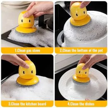 Adorable Duck Shaped Cleaning Brush for Effortless Scrubbing