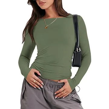 ANRABESS Women’s Long Sleeve Crop Top - Ultimate Comfort Fit for All Occasions