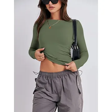 Chic ANRABESS Long Sleeve Crop Top - Perfect for All Occasions
