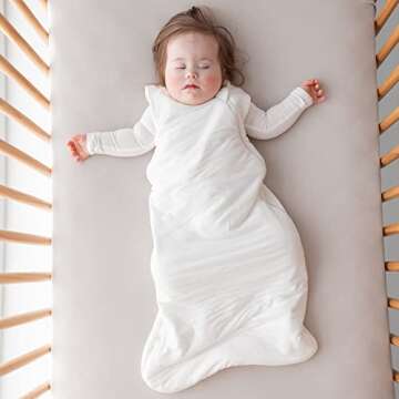 KYTE BABY Unisex Rayon Made From Bamboo Sleep Bag for Babies and Toddlers, 1.0 Tog (Large, Cloud)