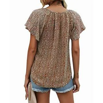 Mansy Women's Floral V Neck Summer Blouse for Stylish Fit
