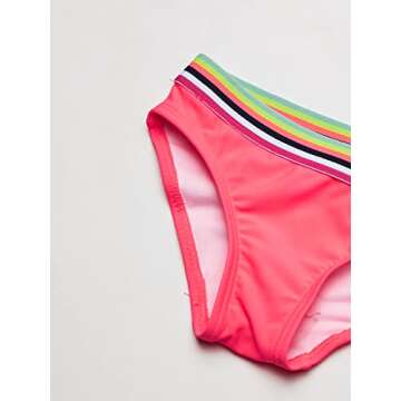 Kanu Surf girls Tanya Upf 50+ Beach Sport Athletic Bikini Two Piece Swimsuit, Bobby Hot Pink, 7 US