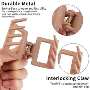 Ahoney 4 Pack Stylish Hair Clips for All Hair Types