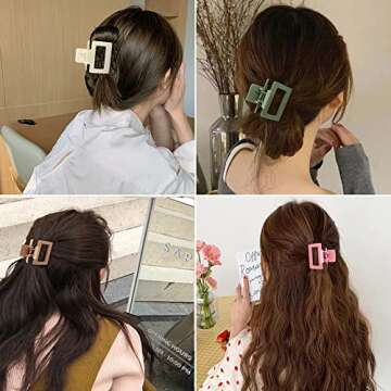 Ahoney 4 Pack Stylish Hair Clips for All Hair Types