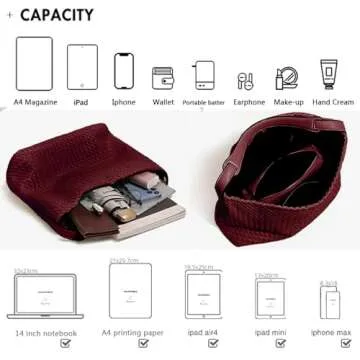 Women Boston Bag Woven Tote Vegan Leather Handbags Female Satchel Messenger Bag Fashion Shoulder Crossbody Bag Casual Hobo