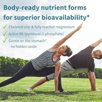 Igennus Neurobalance, High Absorption Chelated Zinc Picolinate 24mg, Magnesium & Vitamin B6, Brain, Sleep & Immune, Magnesium Stearate and Oxide-Free, Non-GMO, 240 Tablets