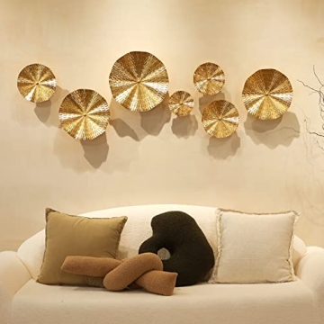 Stylish 3D Gold Wall Decor Set for Home and Office