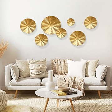 Stylish 3D Gold Wall Decor Set for Home and Office