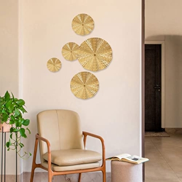 Stylish 3D Gold Wall Decor Set for Home and Office