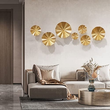 Stylish 3D Gold Wall Decor Set for Home and Office