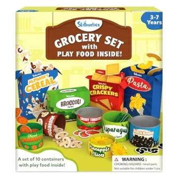 Skillmatics Grocery Set - 100+ Pieces of Realistic Play Food for Kids Aged 3-7