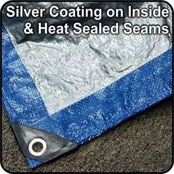 8' x 10' Waterproof Tent Tarp Cover for Outdoor Use