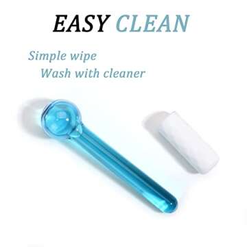 CIBLUTY ICE Globes Small Balls for Eyes, 2 PCS Blue Facial Globes for Massage Tool, Facial Roller Cold Skin Massagers, Tighten Skin, Reduce Puffiness and Dark Circles, Enhance Circulation