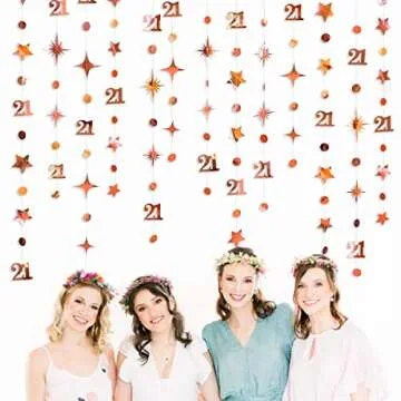 Elegant Rose Gold 21 Garlands for Unforgettable Celebrations