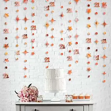 Elegant Rose Gold 21 Garlands for Unforgettable Celebrations