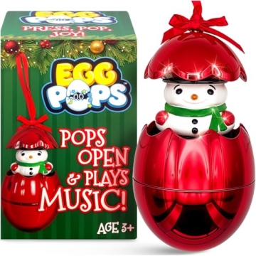 Musical Christmas Tree Ornament, Pops Open to Reveal a Festive Figure & Plays Jingle Bells, 2024 Chr...